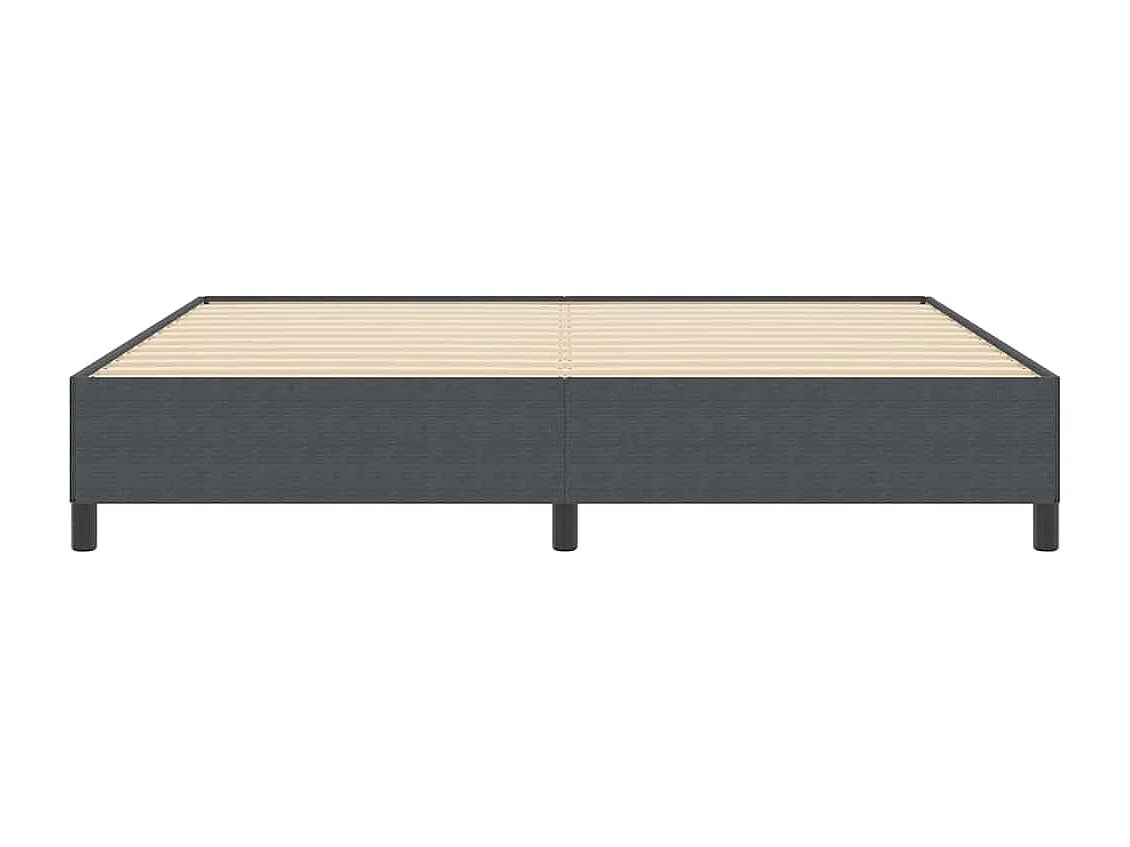 Cadre de lit Gris foncé 200 x 200 cm Tissu en velours côtelé