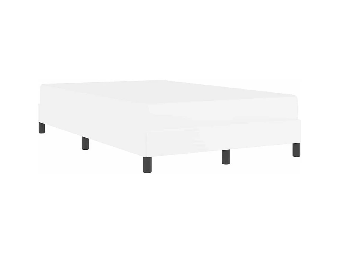 Cama con colchón Blanco puro 120 x 190 cm Cuero sintético