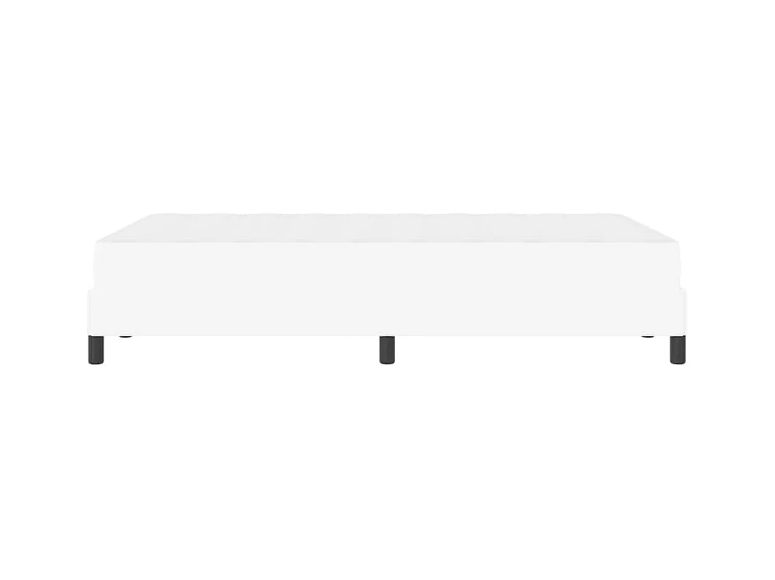 Cama con colchón Blanco puro 120 x 190 cm Cuero sintético