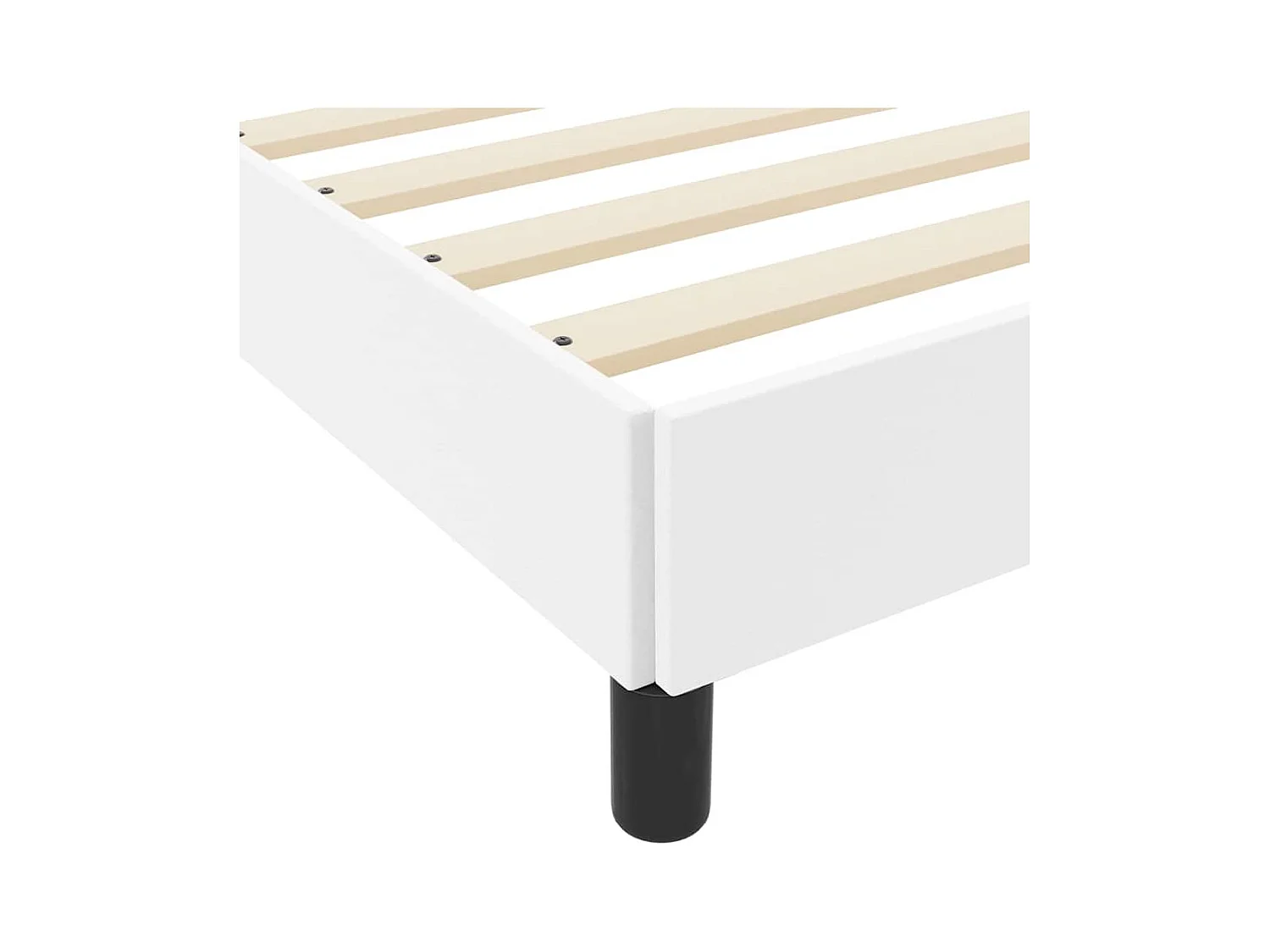 Cama con colchón Blanco puro 120 x 190 cm Cuero sintético