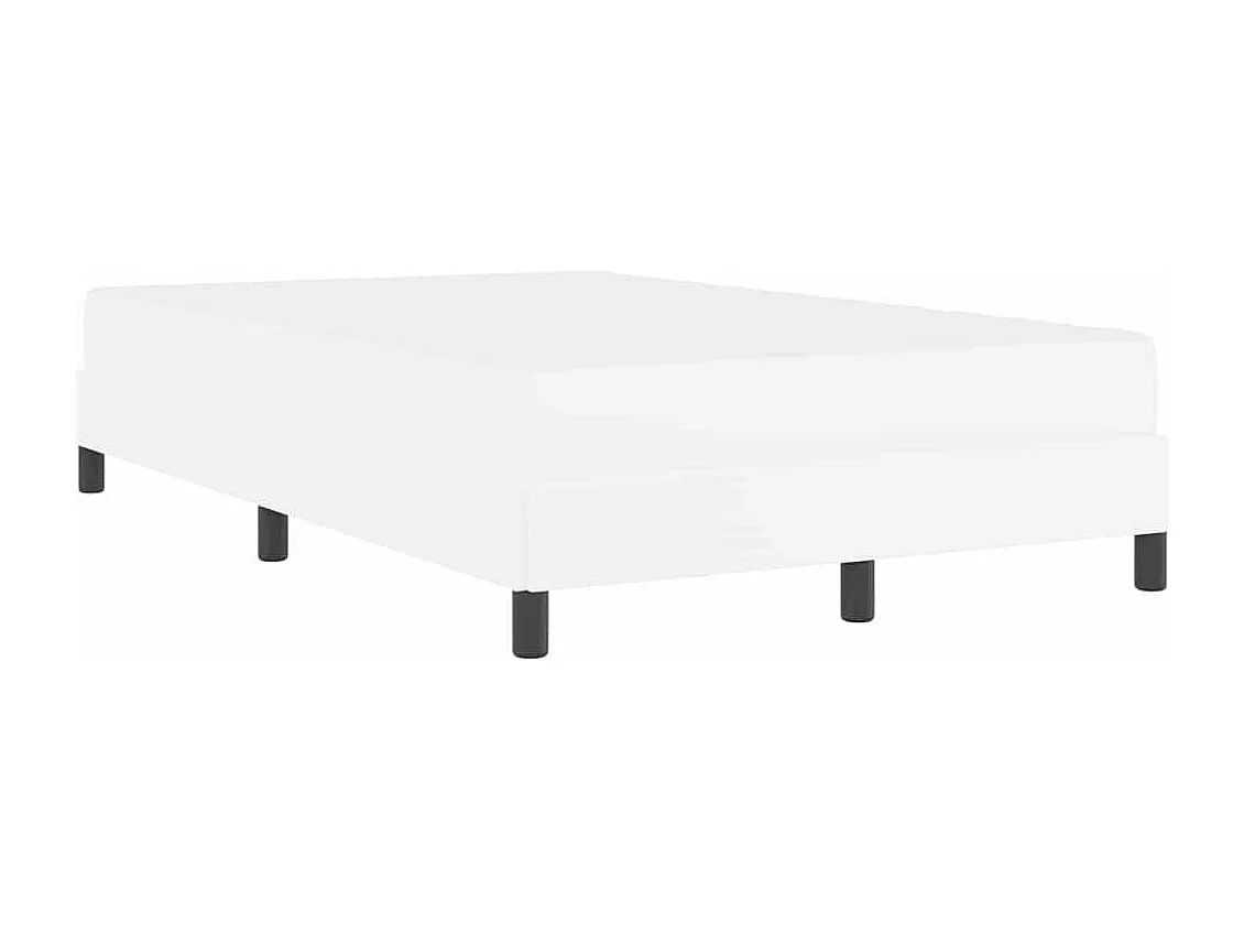 Cama con colchón Blanco puro 120 x 190 cm Cuero sintético