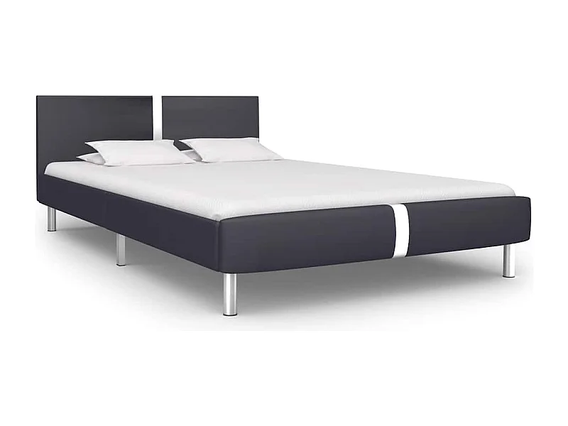 Bedframe zonder matras 135x190 cm kunstleer zwart