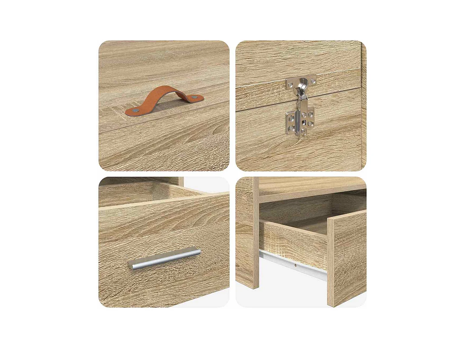 Cadre de lit avec rangement Chêne sonoma 180 x 200 cm