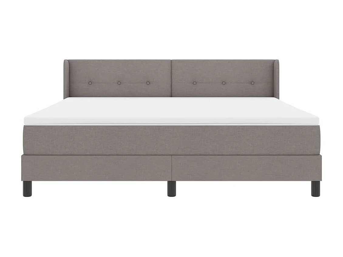 Cama box spring con colchón con colchón Taupé 180 x 200 cm