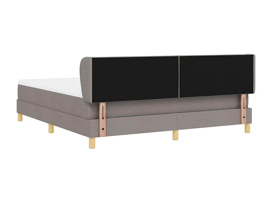 Boxspringbed met Matras Crème 90x200 cm Stof Taupe 180 x 200 cm