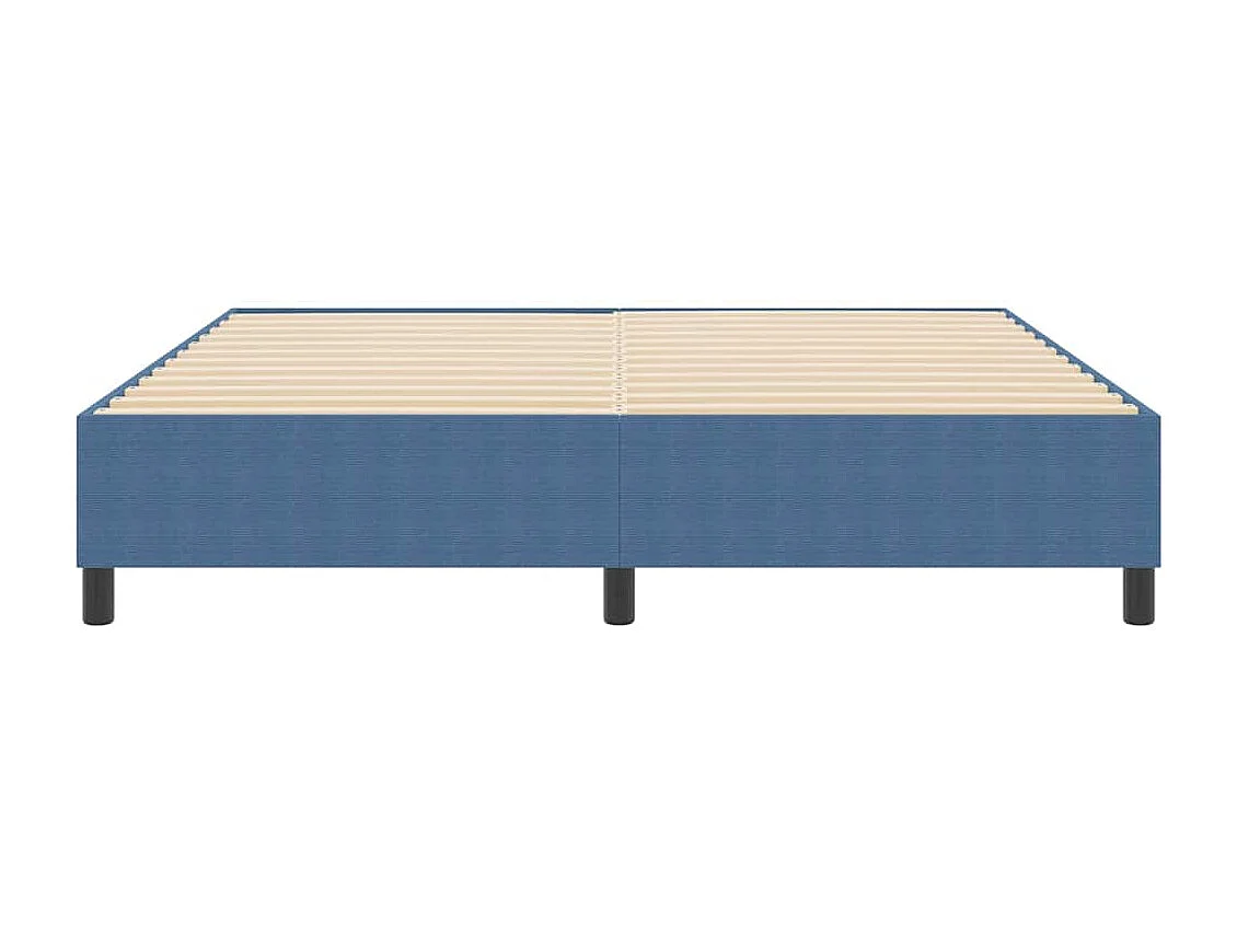 Cadre de lit Bleu 180 x 200 cm Tissu en velours côtelé