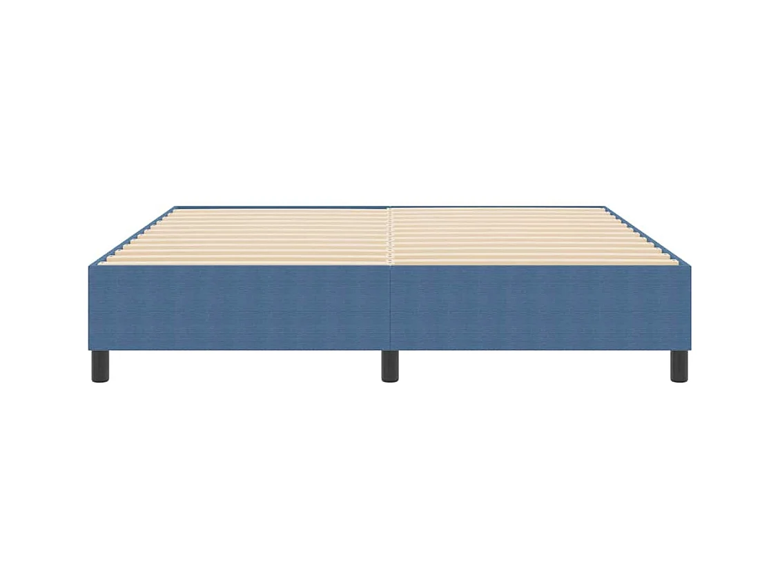 Cadre de lit Bleu 180 x 200 cm Tissu en velours côtelé