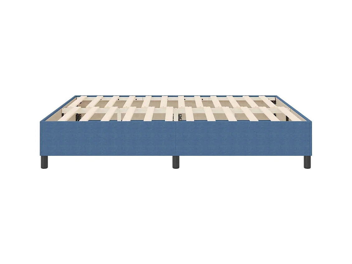 Cadre de lit Bleu 180 x 200 cm Tissu en velours côtelé