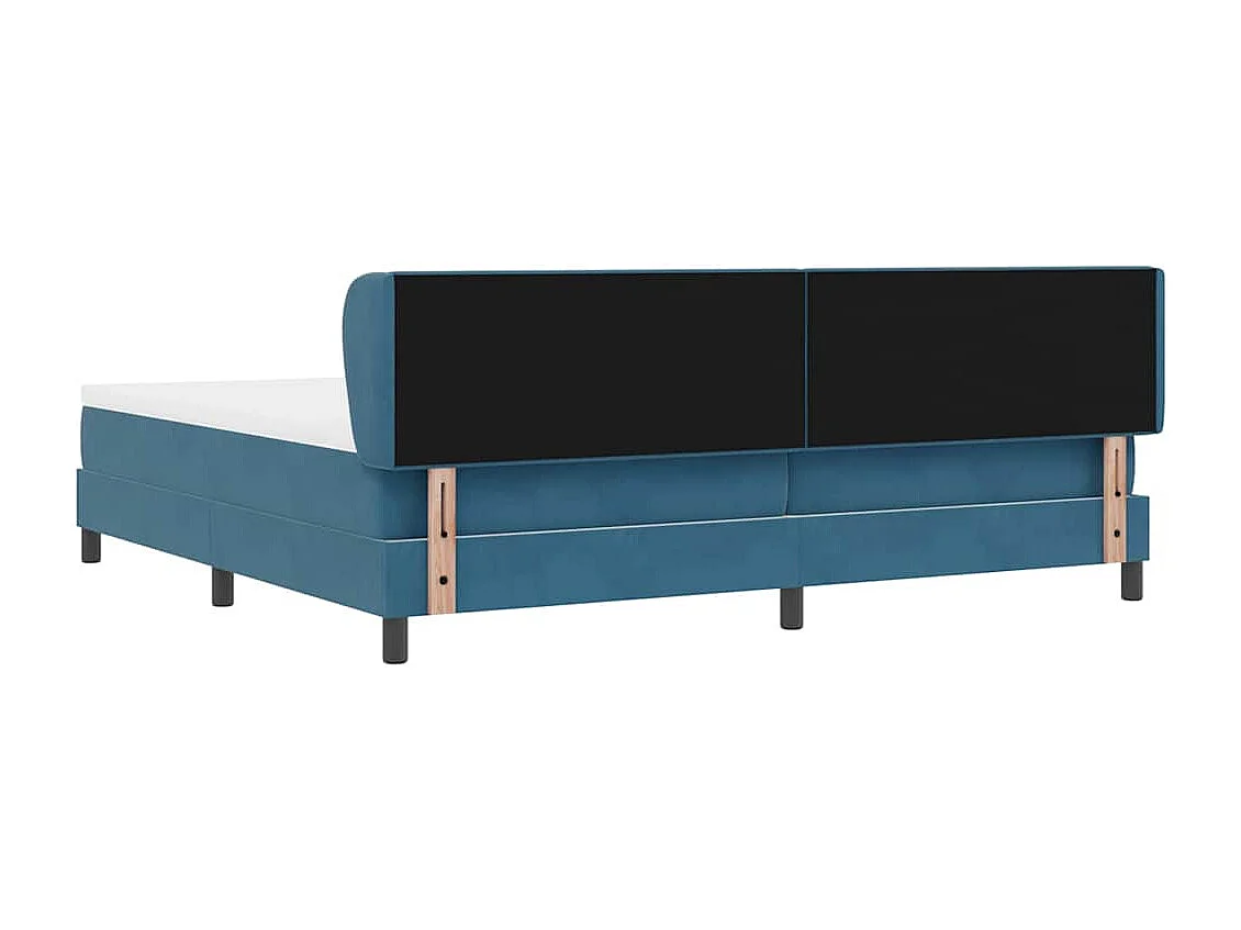 Cadre de lit avec matelas gris foncé 80x200 cm en velours