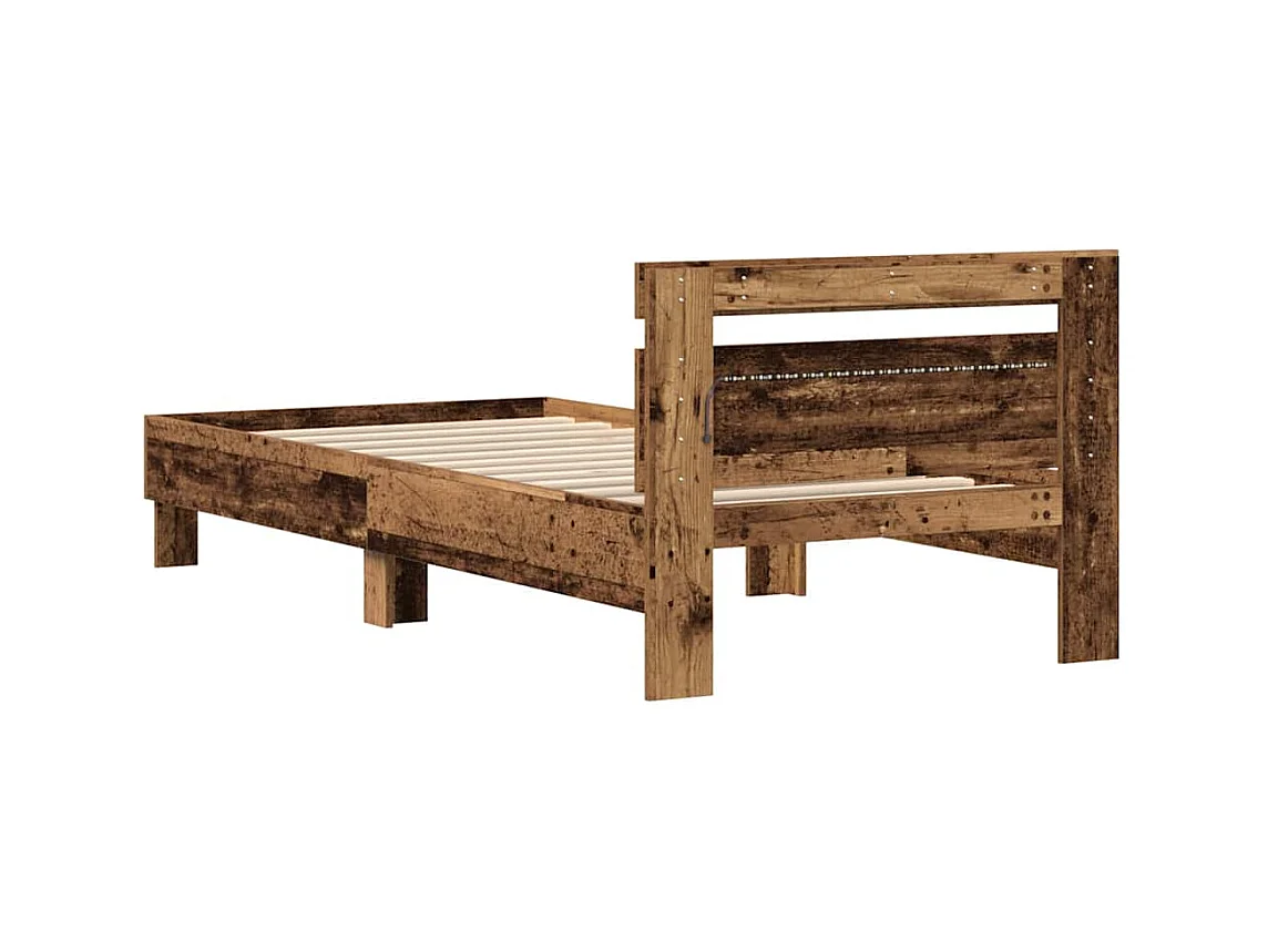 Cadre de lit Bois ancien 90 x 190 cm Bois d'ingénierie