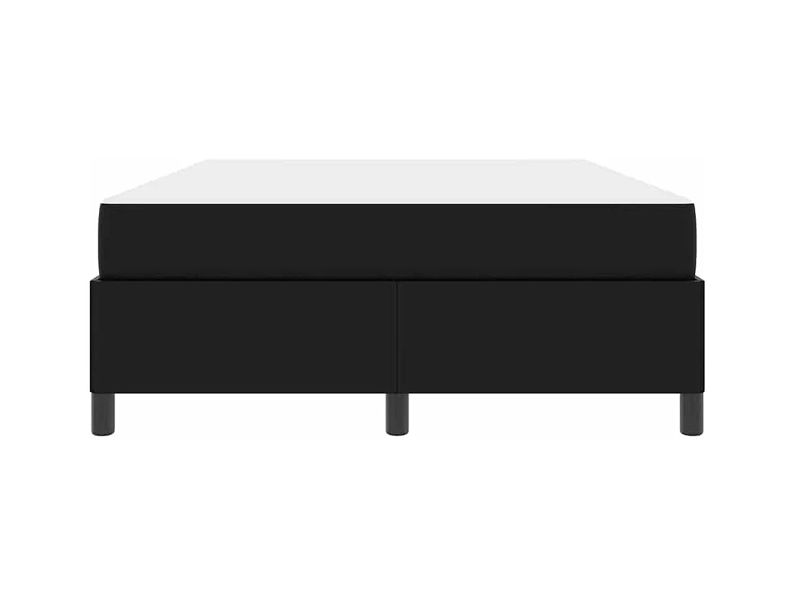 Cadre de lit avec matelas Noir 140 x 190 cm Faux cuir
