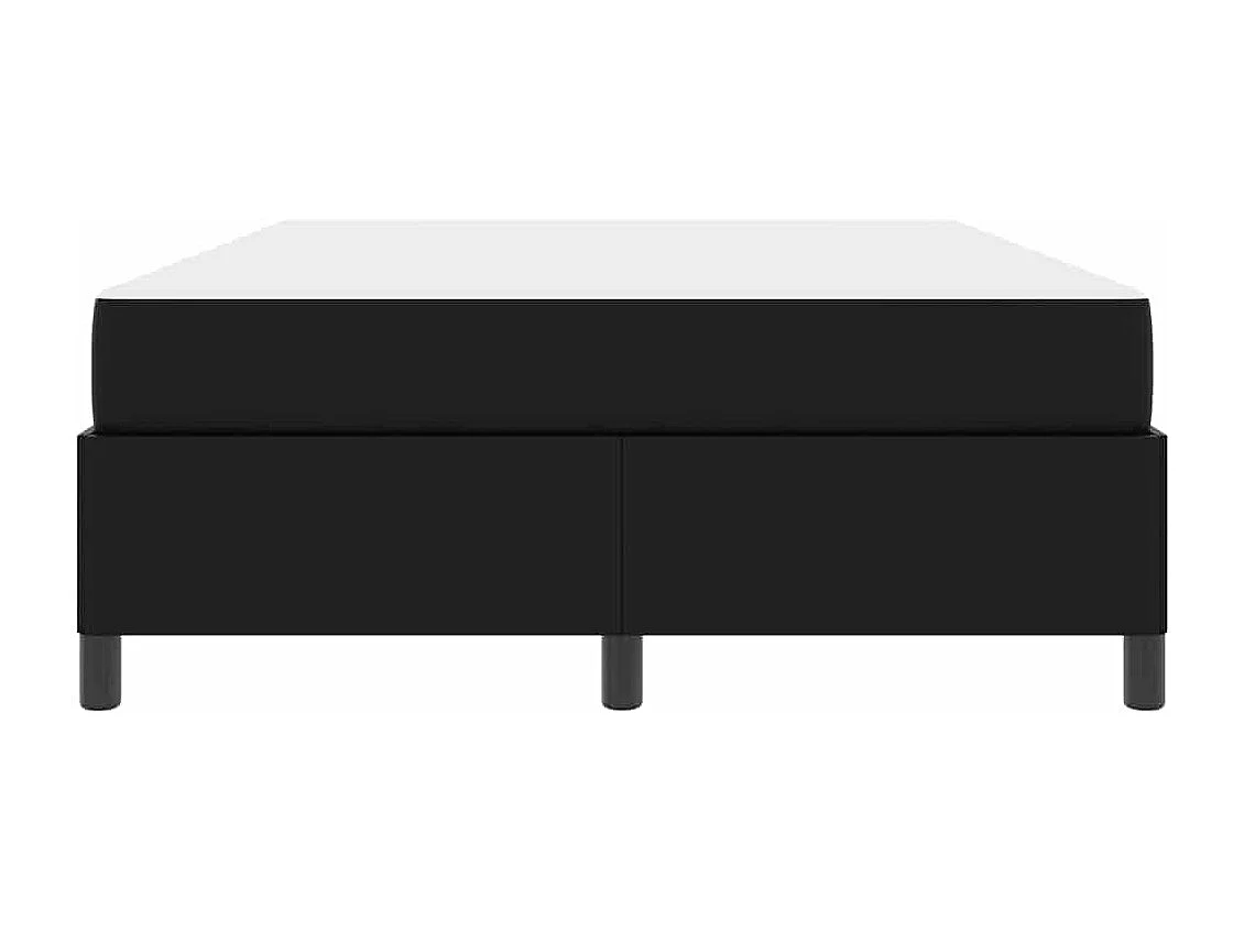 Cadre de lit avec matelas Noir 140 x 190 cm Faux cuir