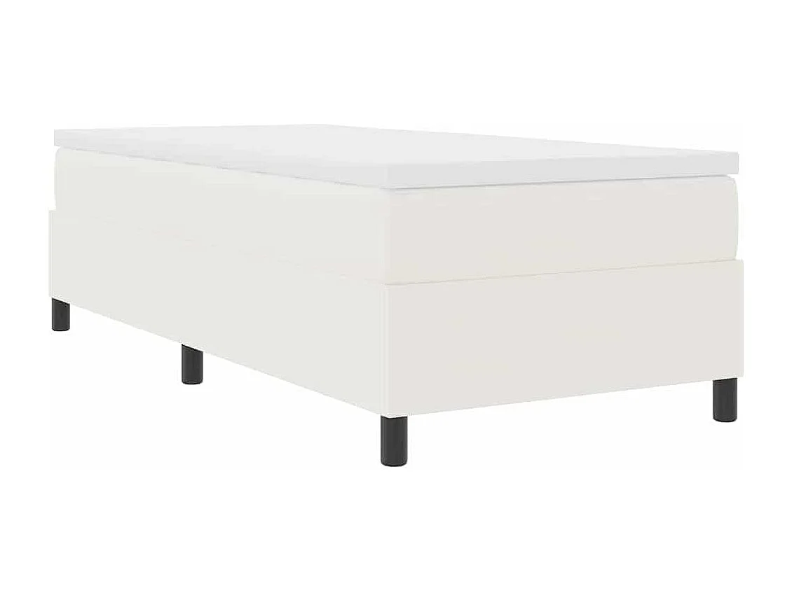 Cama tipo Box Spring Crema 80 x 200 cm Telas de pana