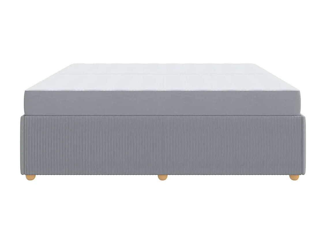 Cadre de lit avec matelas Gris clair 200 x 200 cm tissu