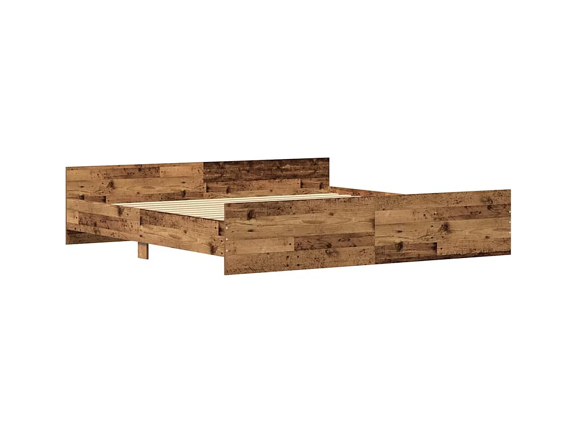Cadre de lit Bois ancien 200 x 200 cm Bois d'ingénierie