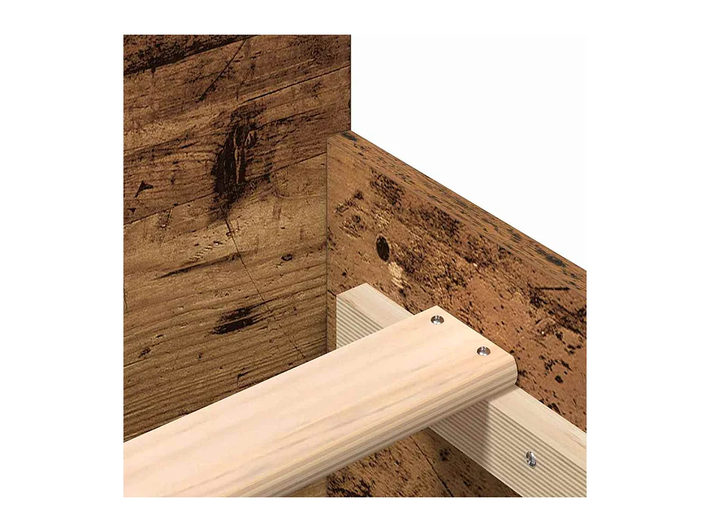 Cadre de lit Bois ancien 200 x 200 cm Bois d'ingénierie