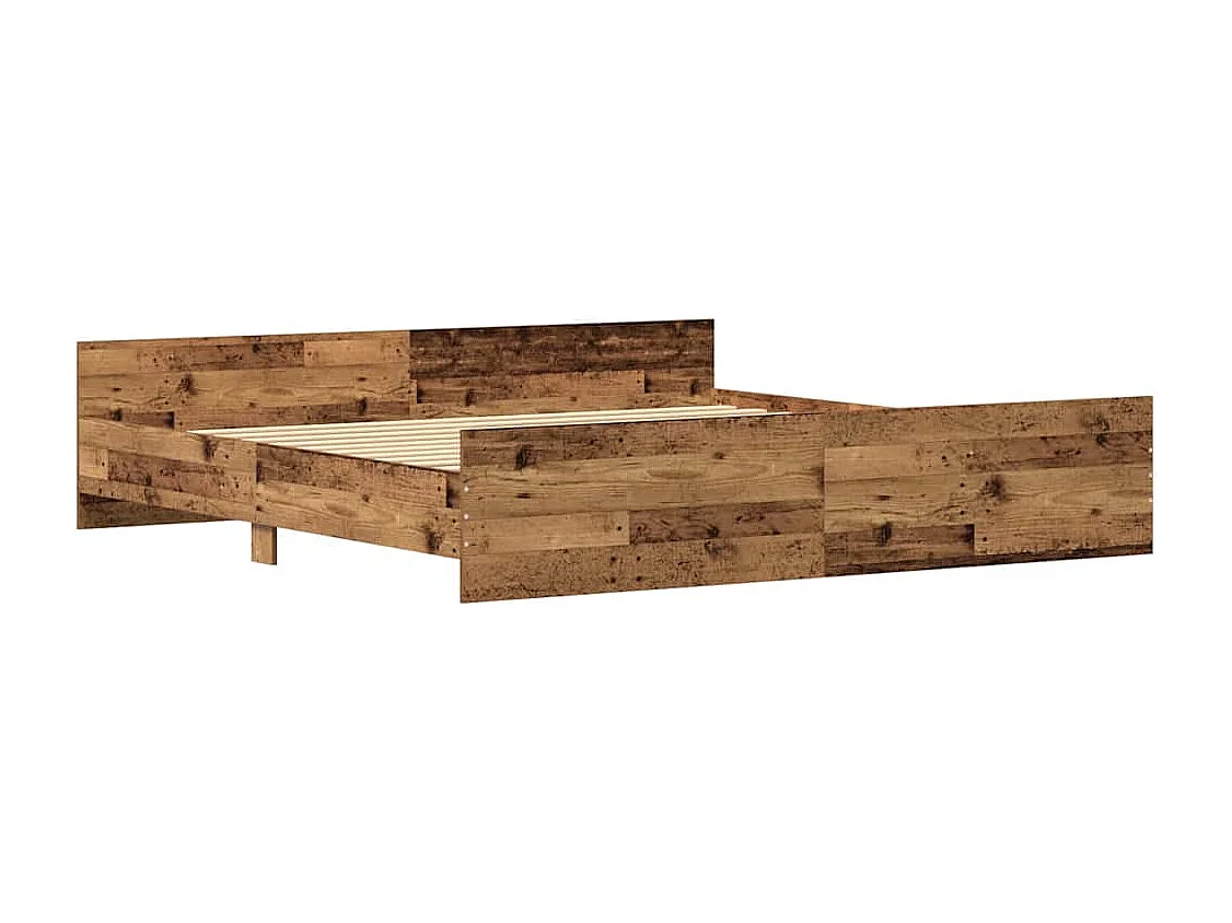 Cadre de lit Bois ancien 200 x 200 cm Bois d'ingénierie