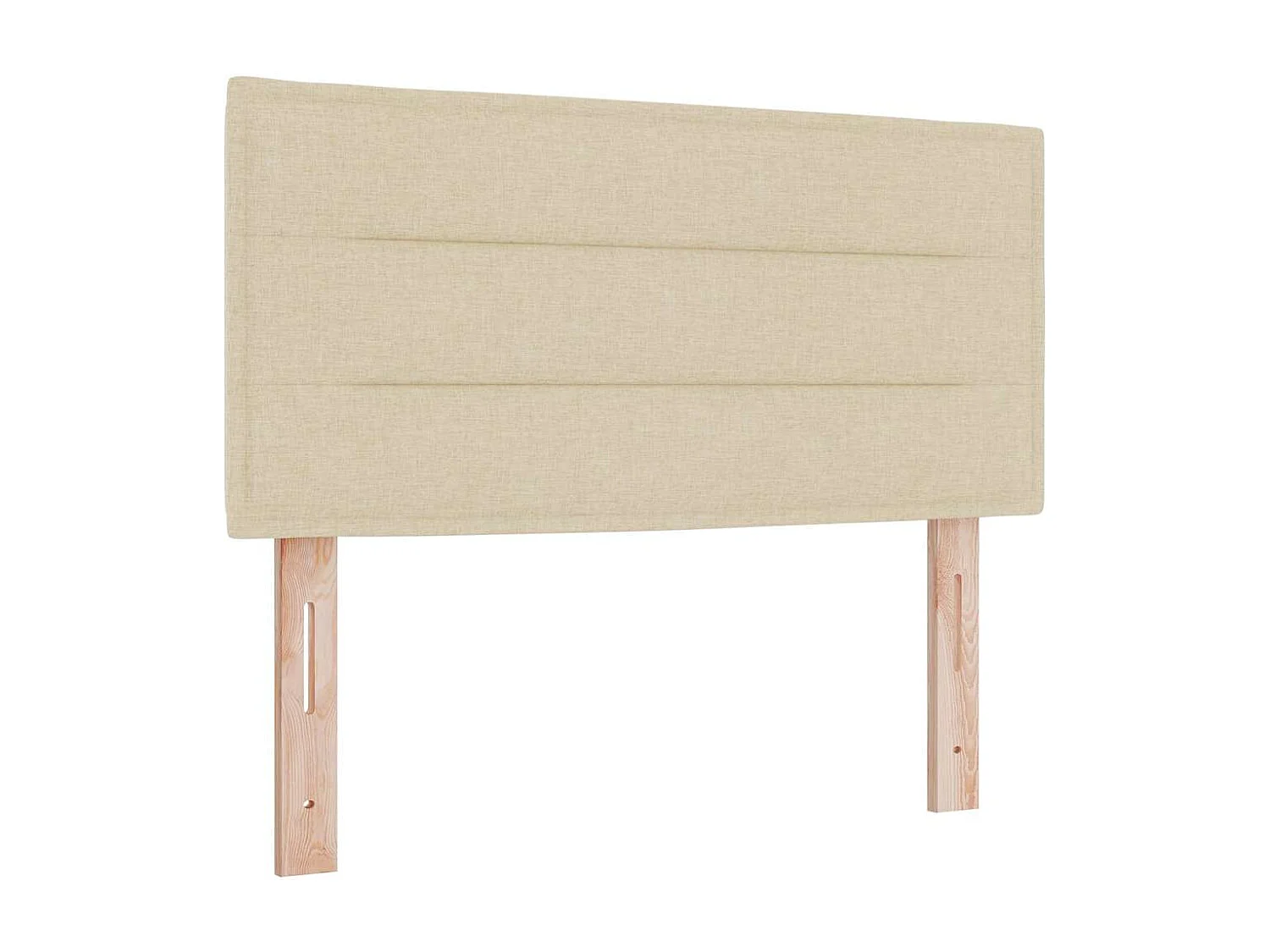 Boxspring bed met matras met hoofdeinde Crème 90 x 190 cm Stof