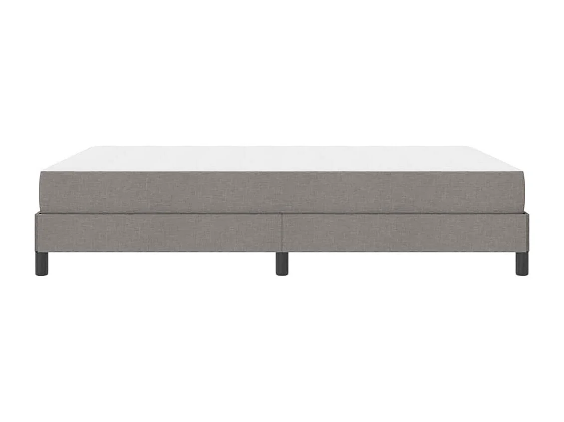 Cadre de lit avec matelas Taupe 160 x 200 cm tissu