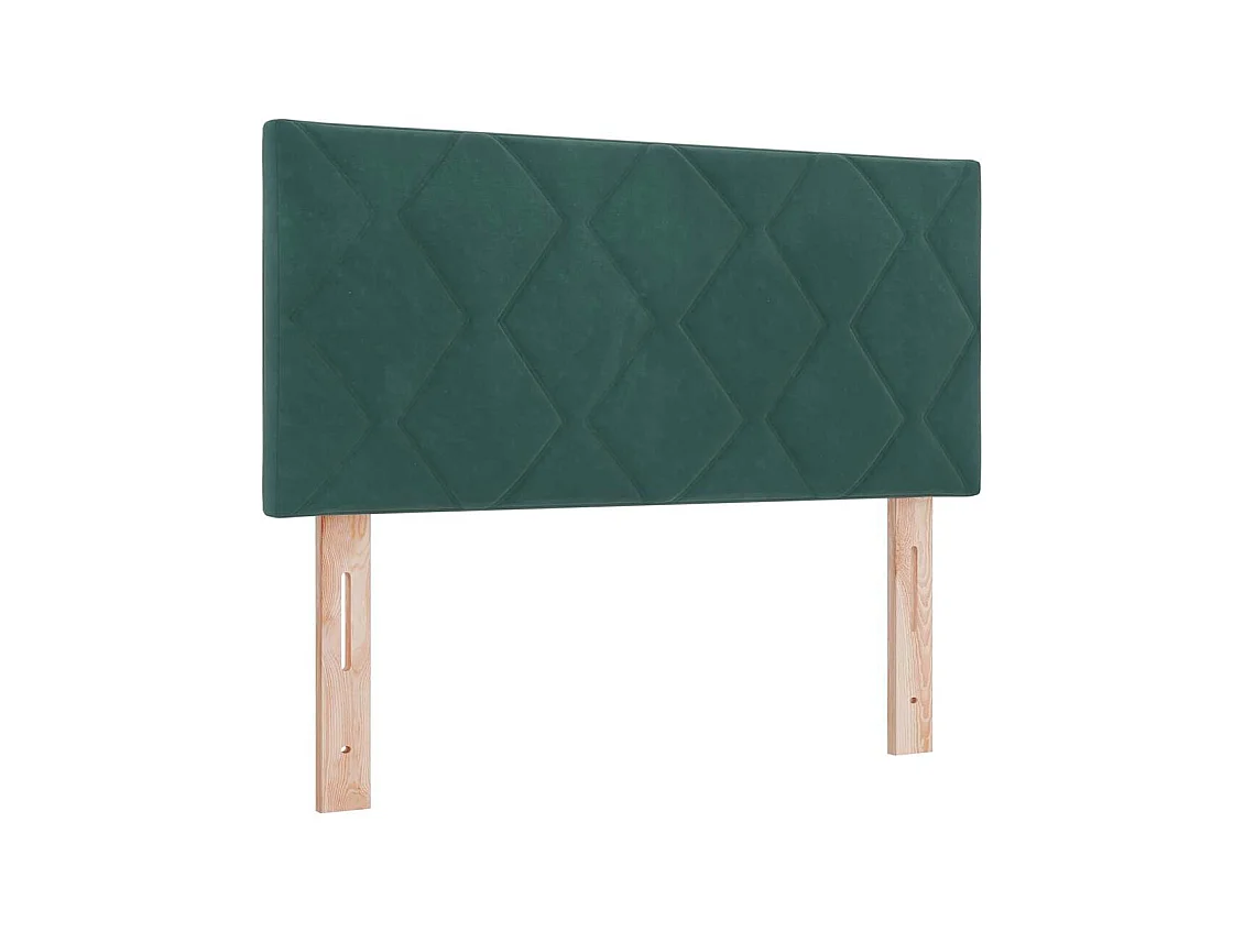 Cama tipo Box Spring Verde oscuro 100 x 200 cm Terciopelo