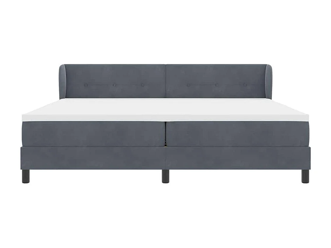 Boxspringbed met Matras Donkergrijs 80x200 cm Fluweel