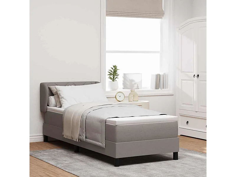 Boxspringbed met matras met matras Taupe 80 x 200 cm Stof