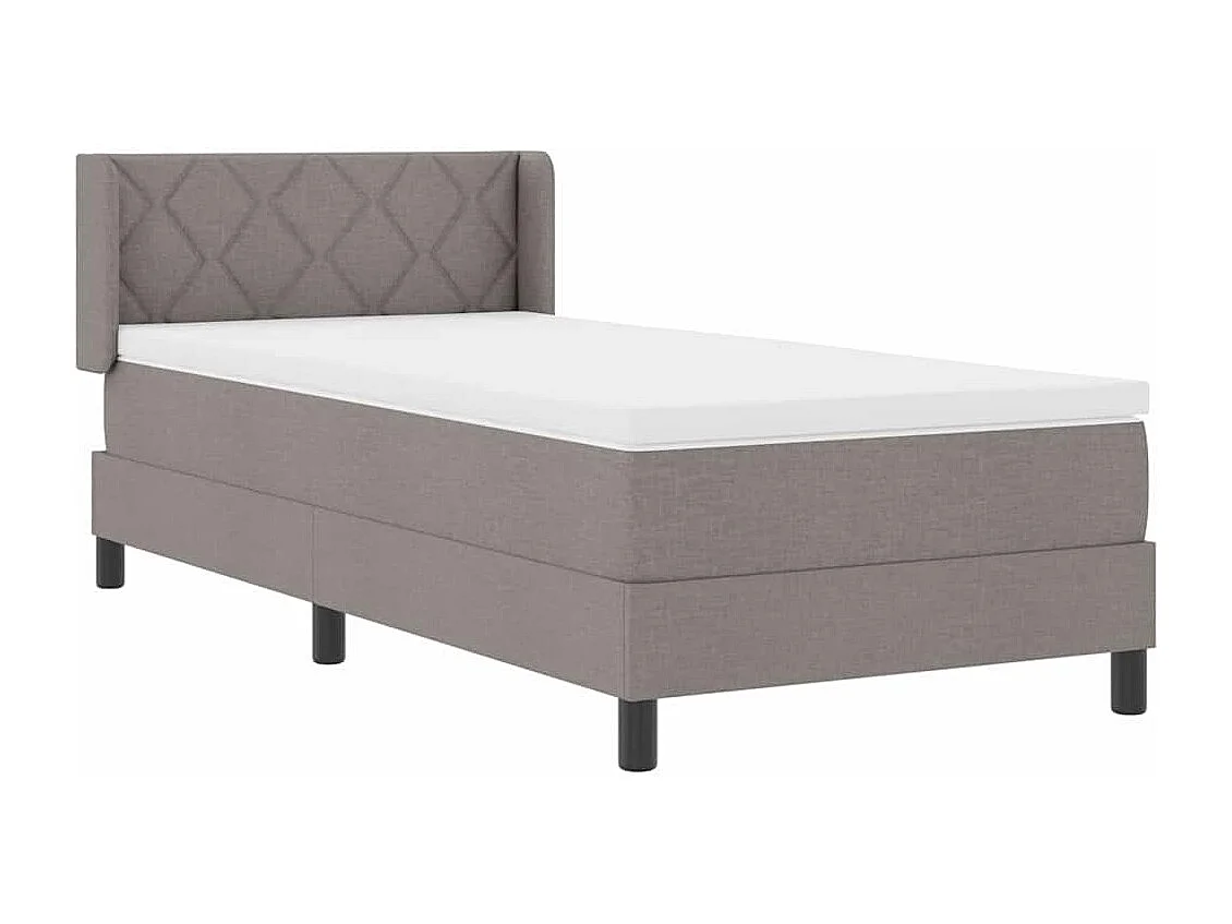 Cadre de lit avec matelas avec matelas Taupe 100 x 200 cm