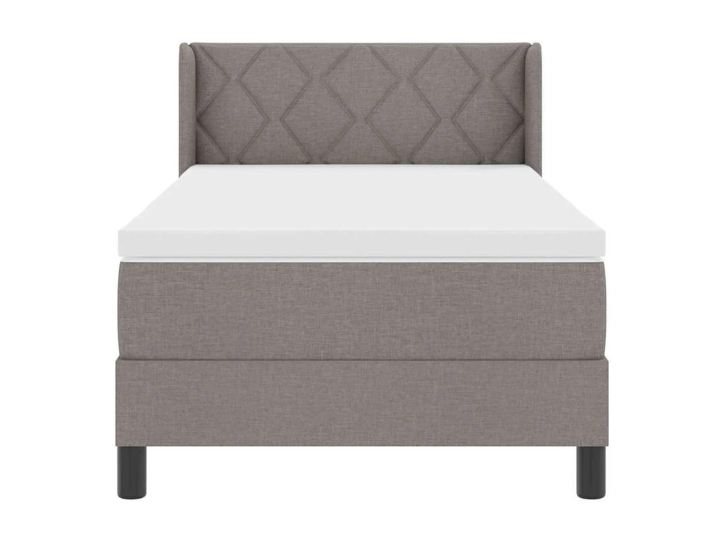 Cadre de lit avec matelas avec matelas Taupe 100 x 200 cm