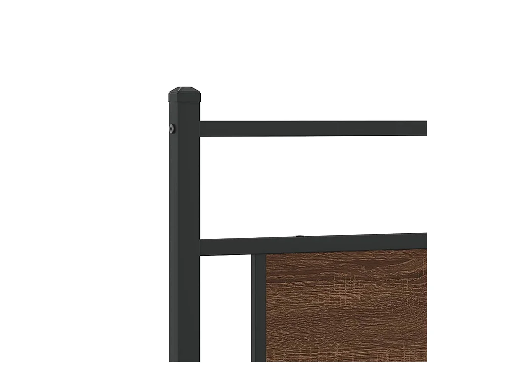 Estructura de cama sin colchón madera marrón roble 100x200 cm