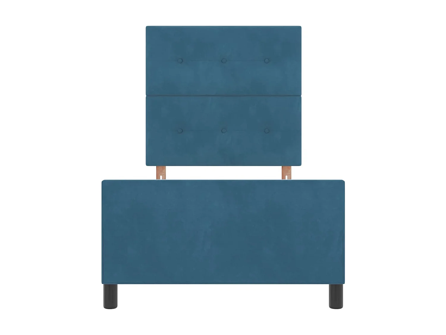 Cadre de lit avec tête de lit Bleu foncé 80 x 200 cm Velours