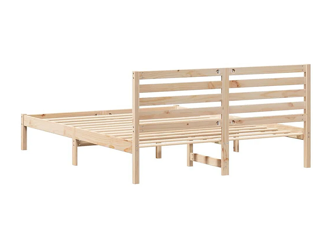 Estrutura da Cama Castanho 140 x 200 cm Madeira de pinho maciça