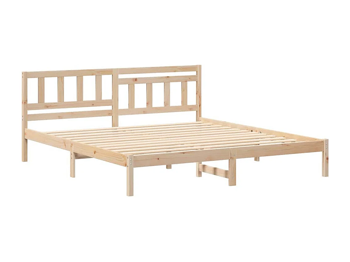 Cadre de lit Marron 180 x 200 cm Bois massif en pin