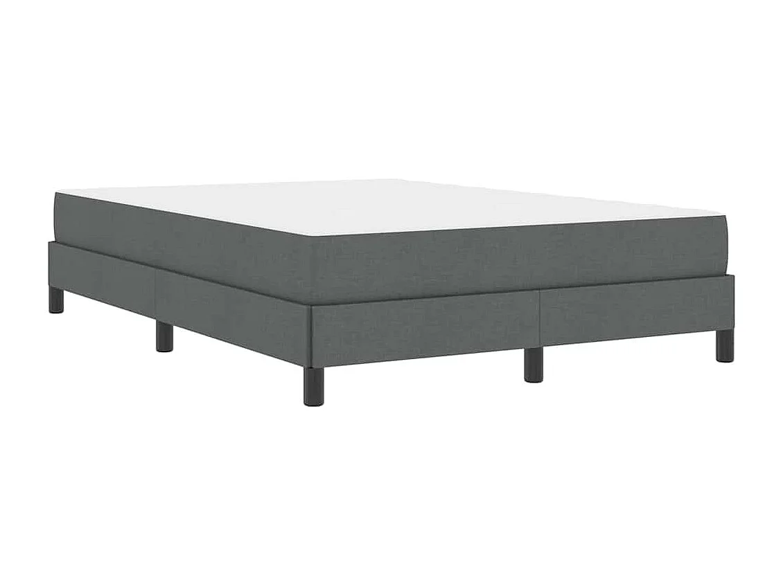 Cama Box com colchão Cinzento escuro 140 x 190 cm tecido
