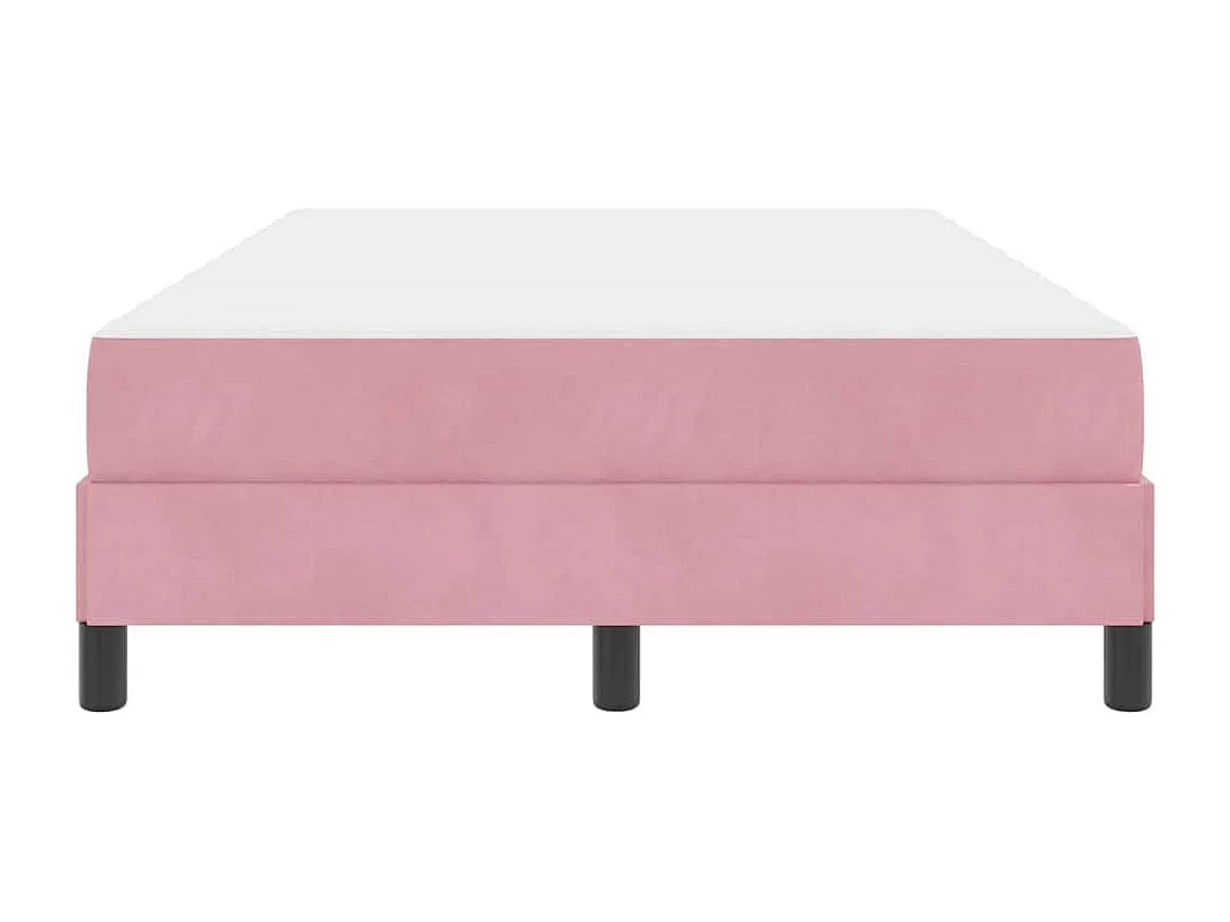 Cama box spring con colchón Rosa 120 x 200 cm Terciopelo