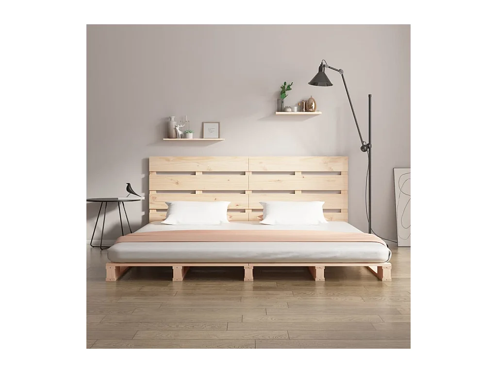 Cadre de lit sans matelas 140x190 cm bois de pin massif