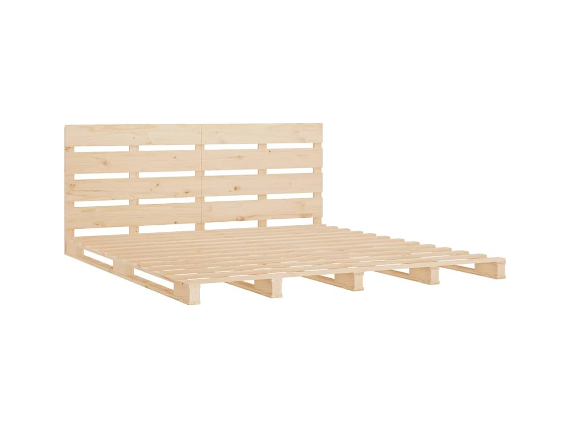Cadre de lit sans matelas 140x190 cm bois de pin massif