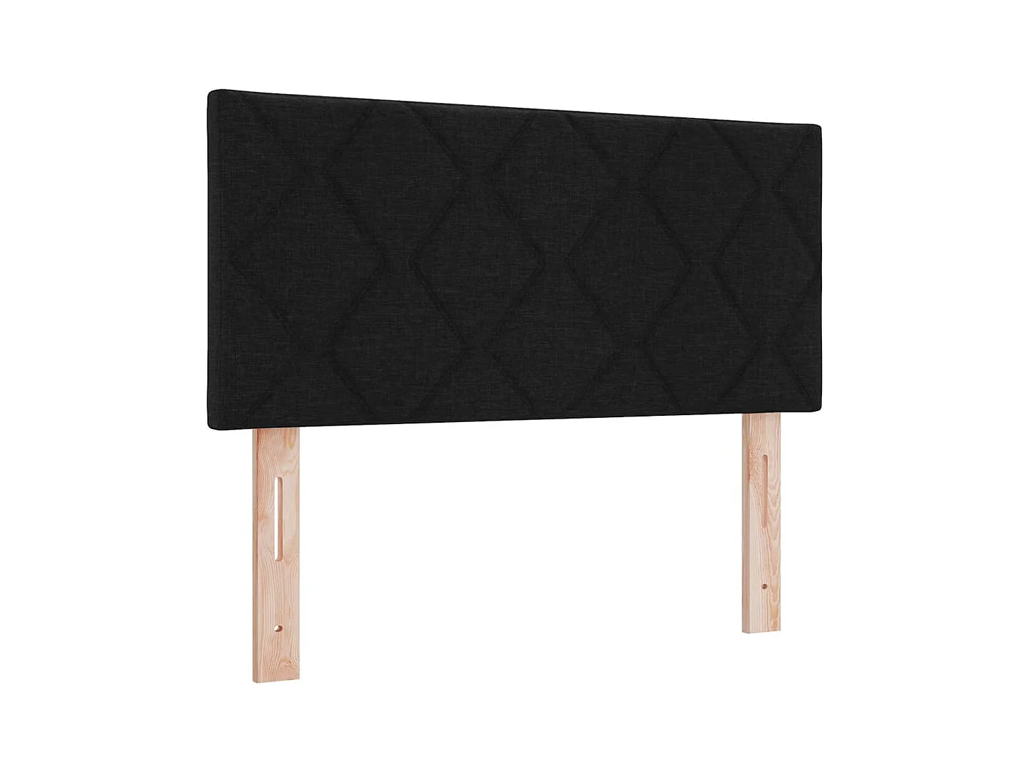 Cadre de lit avec matelas avec matelas Noir 120 x 190 cm tissu