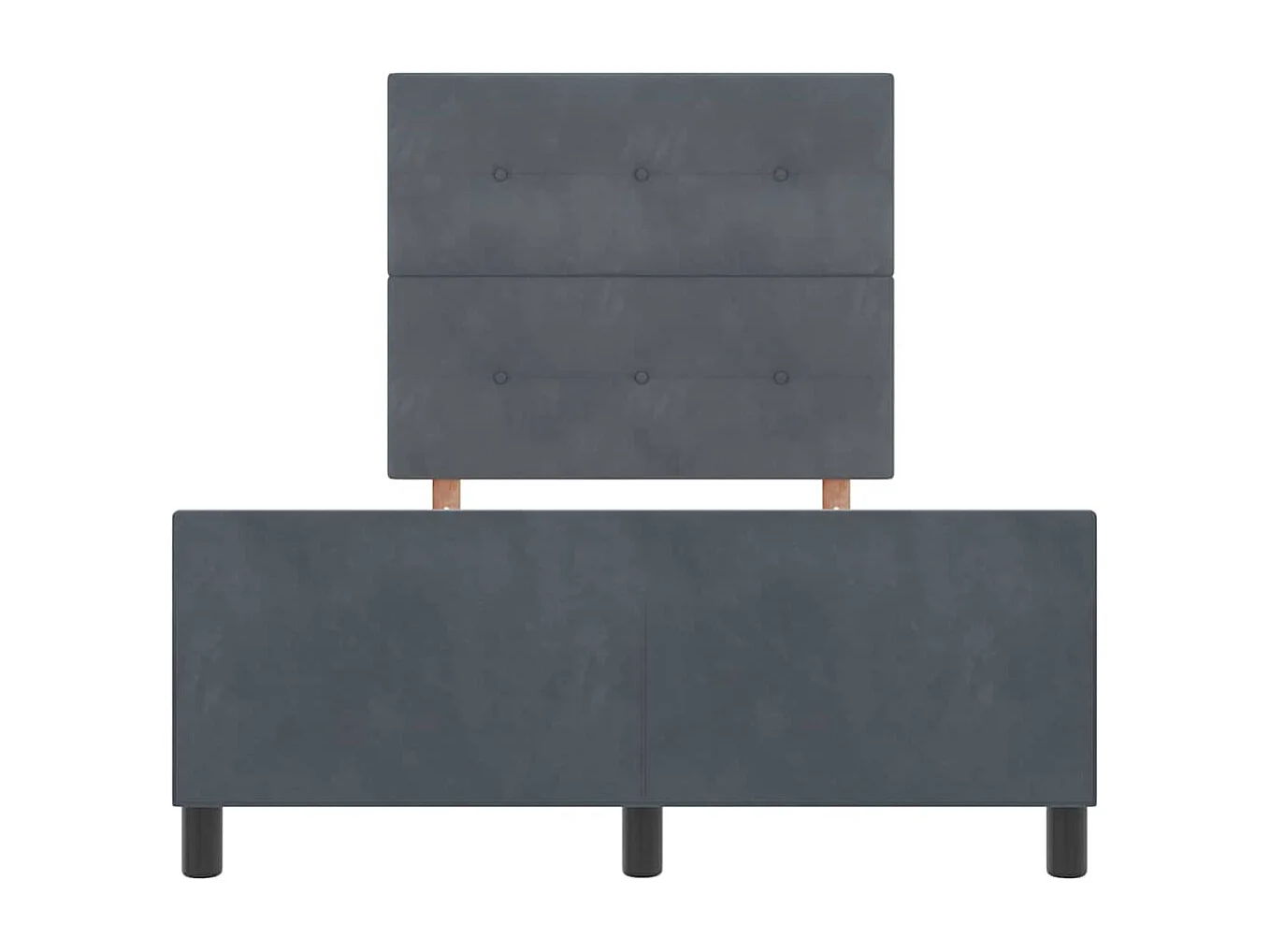 Bedframe met hoofdeinde Donkergrijs 120 x 190 cm Fluweel