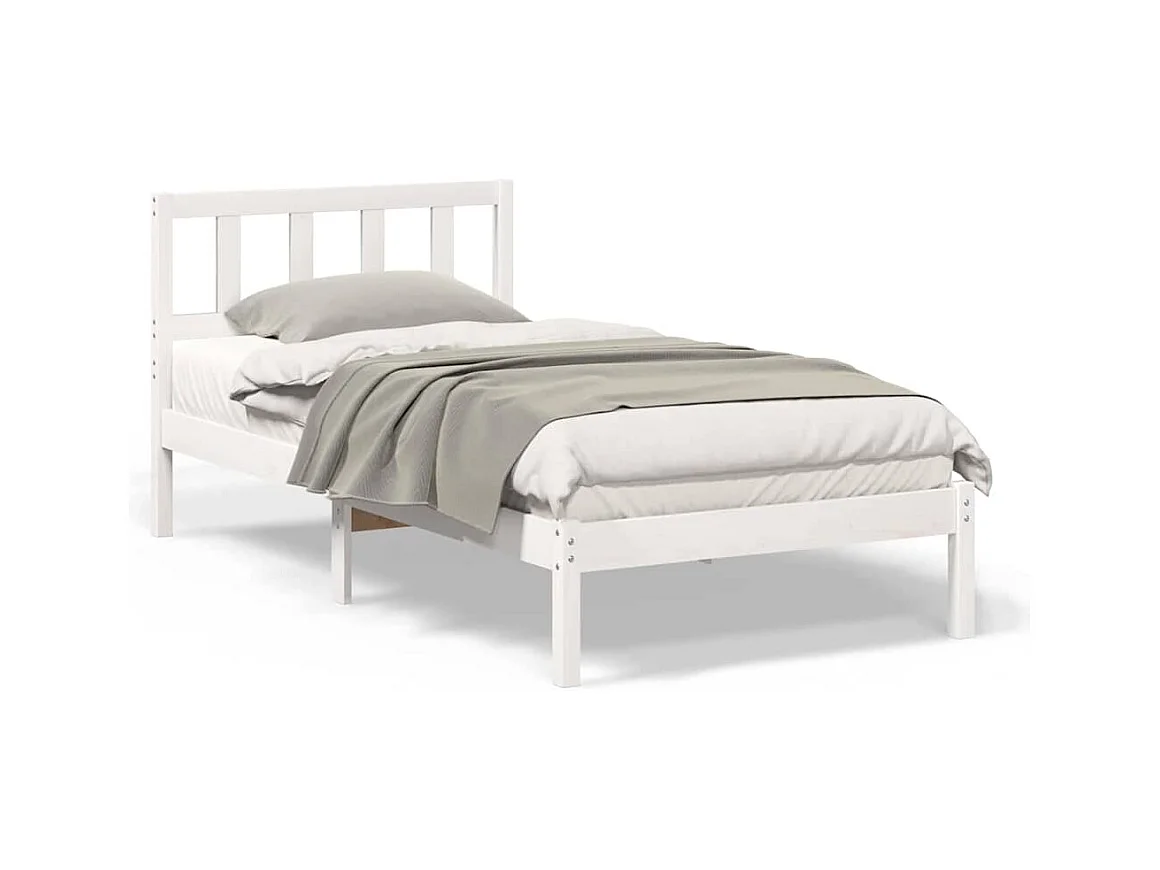 Cadre de lit Marron 100 x 200 cm Bois massif en pin