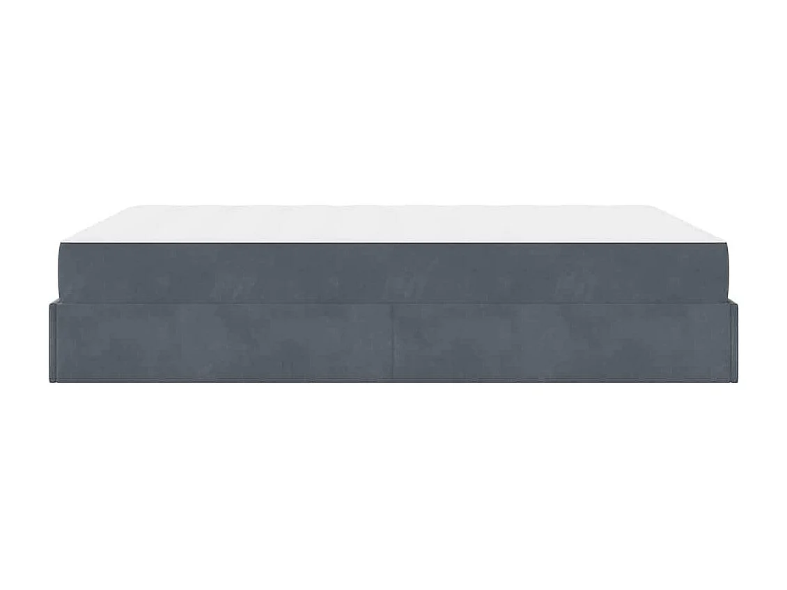 Cadre de lit Gris foncé 160 x 200 cm Velours