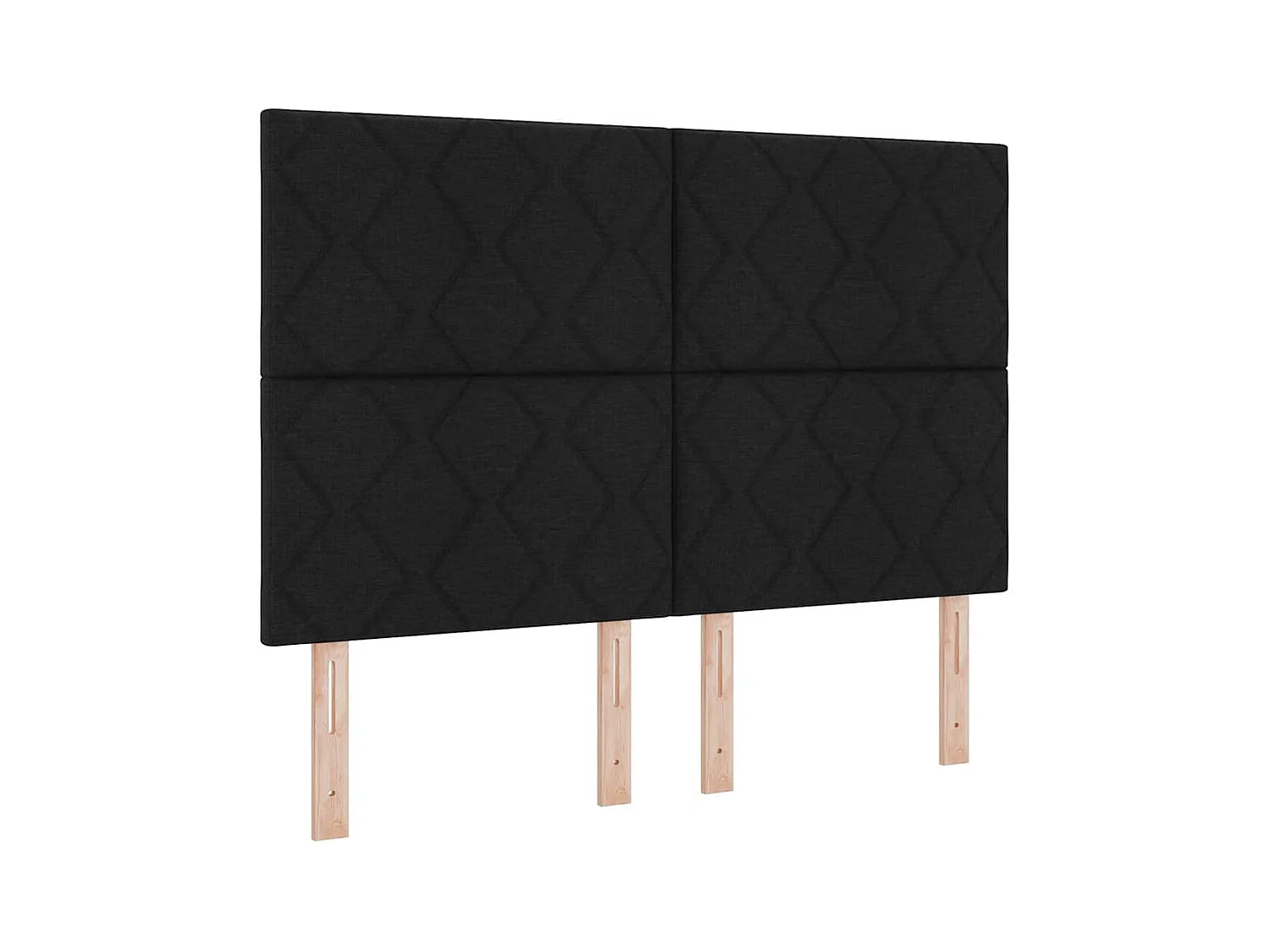 Cadre de lit avec tête de lit Noir 140 x 200 cm tissu