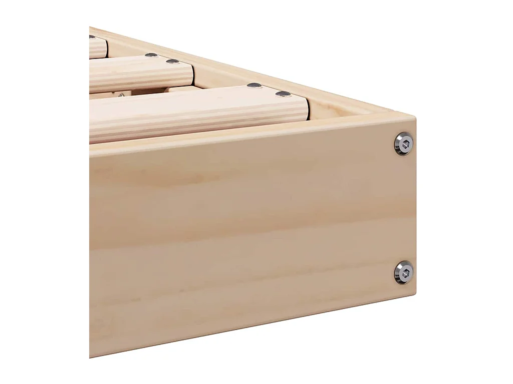 Cadre de lit surélevé Naturel 160 x 210 cm Bois de pin massif
