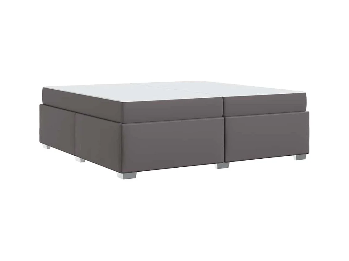 Estructura de cama Gris 200 x 200 cm Cuero sintético