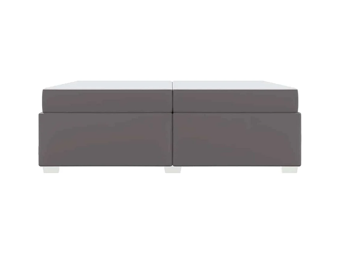 Estructura de cama Gris 200 x 200 cm Cuero sintético