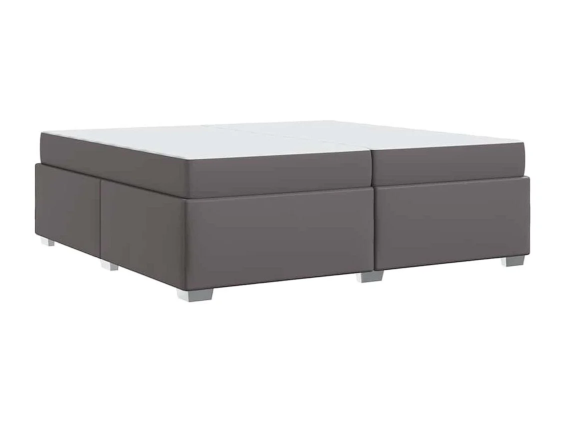 Cadre de lit Gris 200 x 200 cm Faux cuir