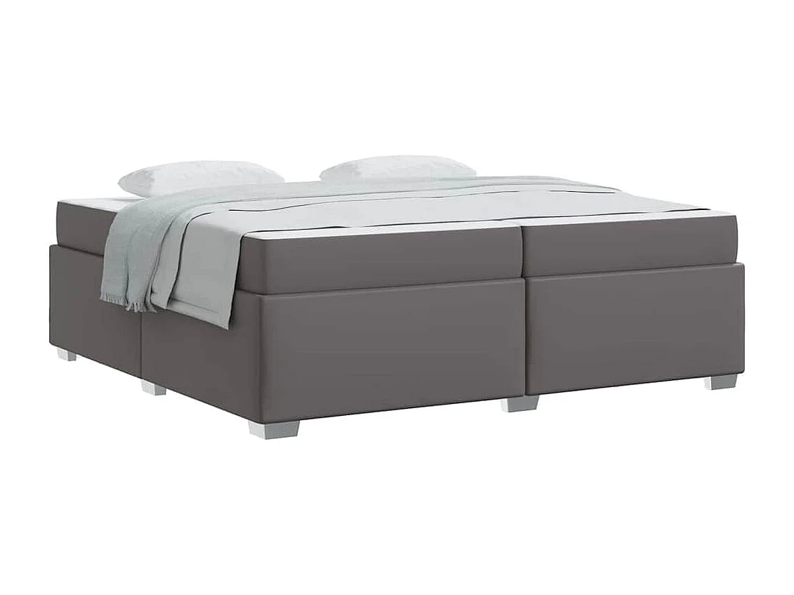 Cadre de lit Gris 200 x 200 cm Faux cuir