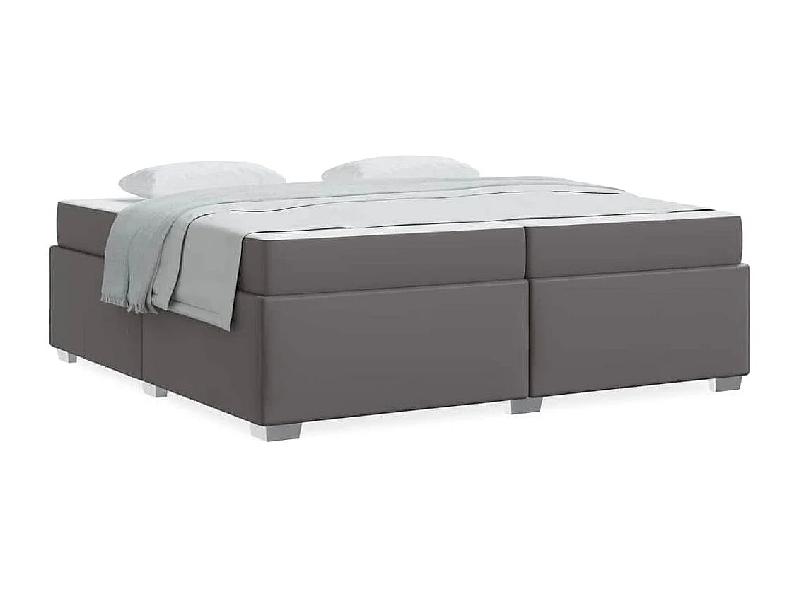 Cadre de lit Gris 200 x 200 cm Faux cuir