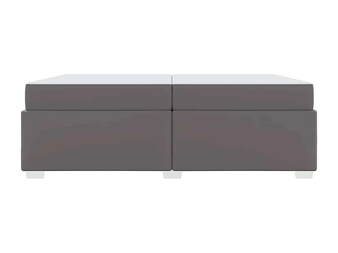 Cadre de lit Gris 200 x 200 cm Faux cuir