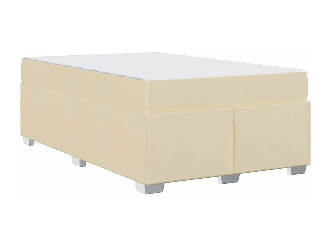 Cadre de lit Crème 120 x 200 cm tissu