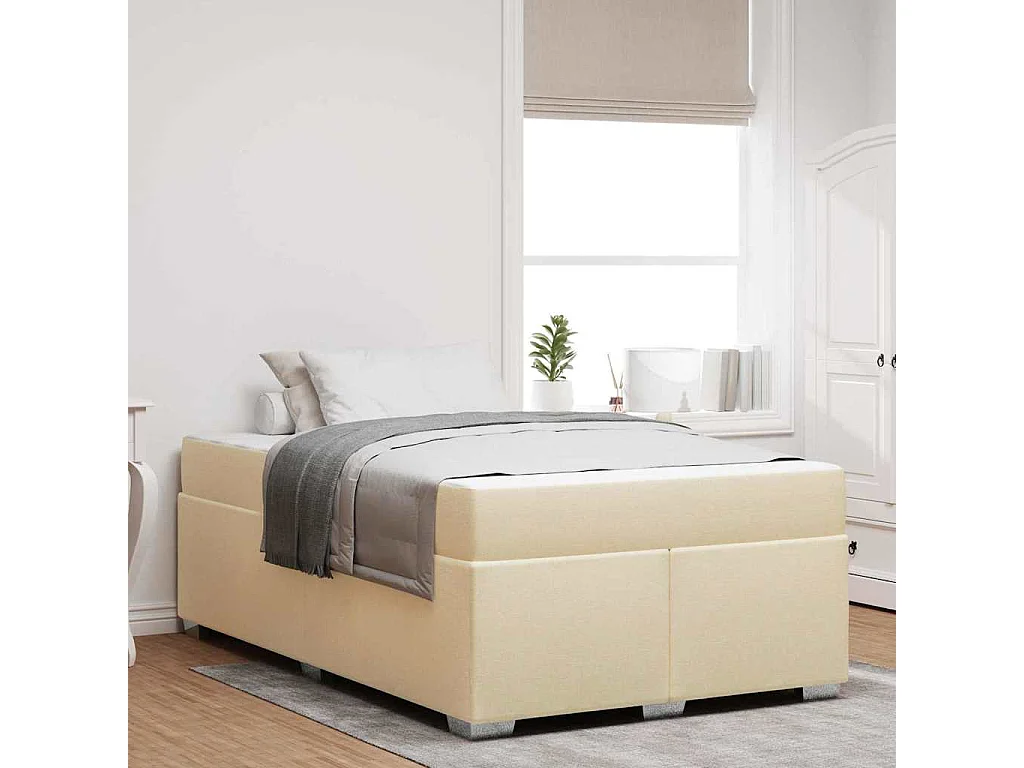 Estructura de cama Crema 120 x 200 cm tela